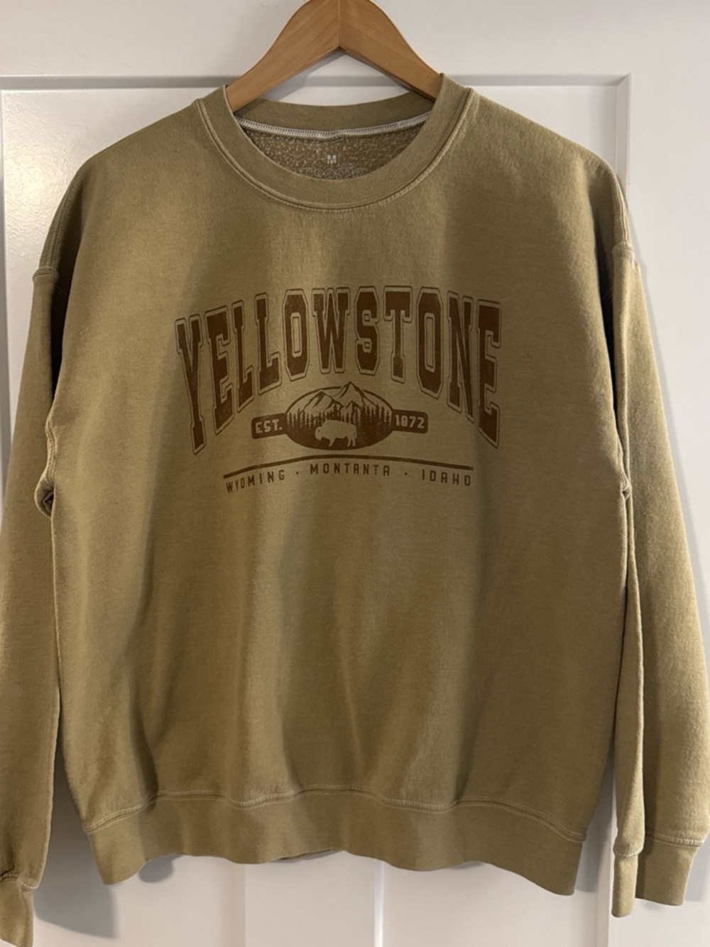 Yellowstone Men's Crewneck Sweatshirt - Olive Green
